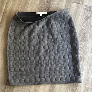 Max Studio Gray Textured Skirt | Size S (Fits M) | Stretch Waist | 19” Length